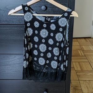 Black and White Lace tank top